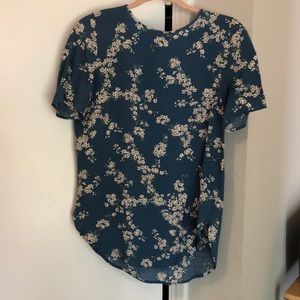 H&M short sleeve floral blouse